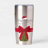 Chique Kerstmis Geïsoleerde Drinkbeker (Voorkant)