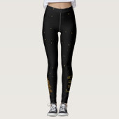 Chique Kerstmis Luipaard Boom Leggings (Voorkant)
