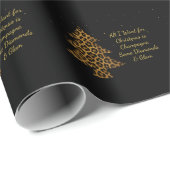 Chique Kerstmis Luipaard Boom Ontwerp Cadeaupapier (Rol Hoek)