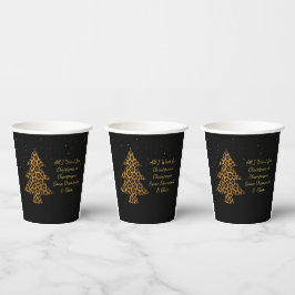 Chique Kerstmis Luipaard Boom Ontwerp Papieren Bekers