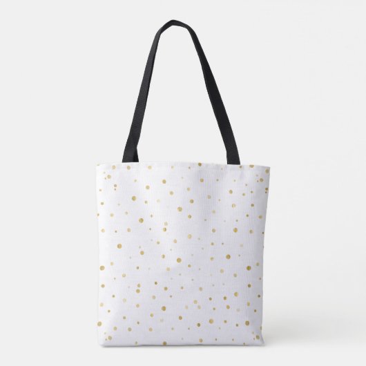 Chique Kerstmis Vrolijk Alles Goud en Wit Tote Bag (Achterkant)
