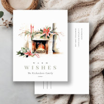 Chique Kerstster Haard Warm Kerstwensen