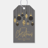 Chique kerstversiering cadeaulabel (Voorkant)