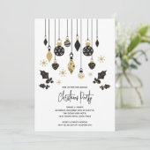 Chique kerstversiering kaart (Staand voorkant)