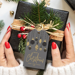 Chique kerstversieringen  cadeaulabel