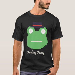 Chique kikker in hoge hoed Grappige Pixel Dier T-s T-shirt