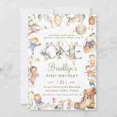 Chique kinderkamer rijm groen 1e verjaardag neutra kaart (Voorkant)