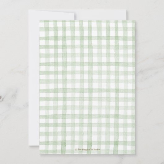 Chique kinderkamer rijm groen 1e verjaardag neutra kaart (Achterkant)