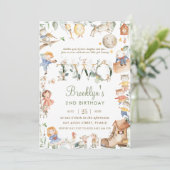 Chique kinderkamer rijm groen 2e verjaardag neutra kaart (Staand voorkant)