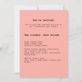 Chique Kip in Roze Pak Kaart (Achterkant)