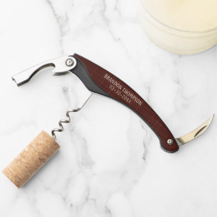 Chique Klasse Burgundy Donker Rood Weefpatroon Kurkentrekker