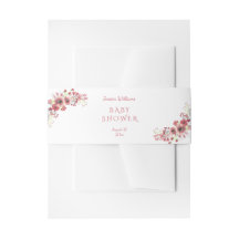 Chique Klasse Rood Bloemschilderwerk Babyshower