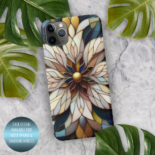 Chique Klassiek Gebrandschilderd Glas Bloem Kunstp iPhone 16 Pro Max Hoesje