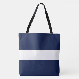 Chique Klassieke Wijd Navy Blauwe Witte Zeevaart S Tote Bag