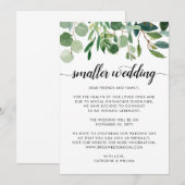 Chique Kleine Trouwdatum Veranderende Plannen Loof Aankondiging (Voorkant / Achterkant)