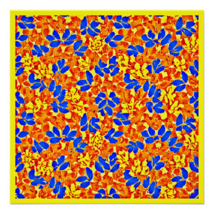 Chique kleur burst foliage patroon perfect poster