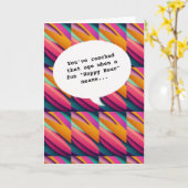 Chique kleuren Happy Hour Getting Old Funny Verjaa Kaart (Gele Bloem)