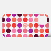 Chique kleurrijk stippenpatroon monogram Case-Mate iPhone case (Achterkant (horizontaal))