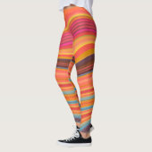 Chique Kleurrijke Abstract roze & Geel Leggings (Links)