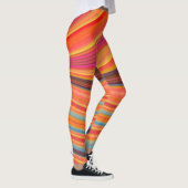 Chique Kleurrijke Abstract roze & Geel Leggings (Rechts)