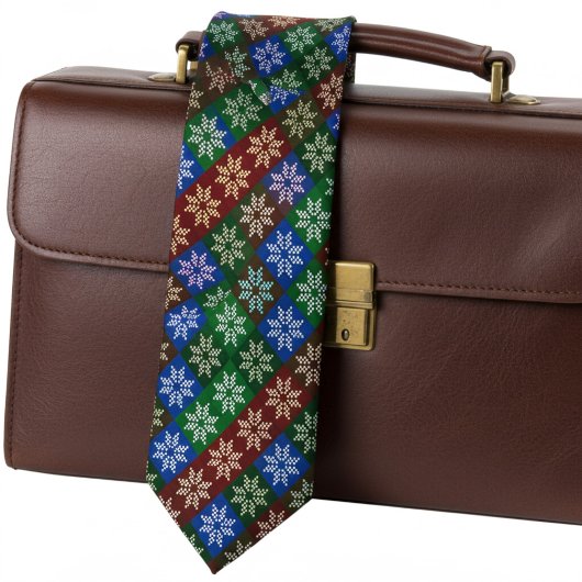 Chique kleurrijke Abstracte Poinsettia bloemen, va Stropdas