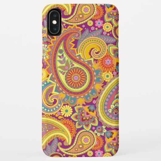 Chique Kleurrijke Bloemen Paisley Girly Patroon Case-Mate iPhone Case (Achterkant)