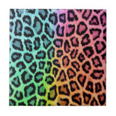 Chique kleurrijke luipaard patroon tegeltje (Voorkant)