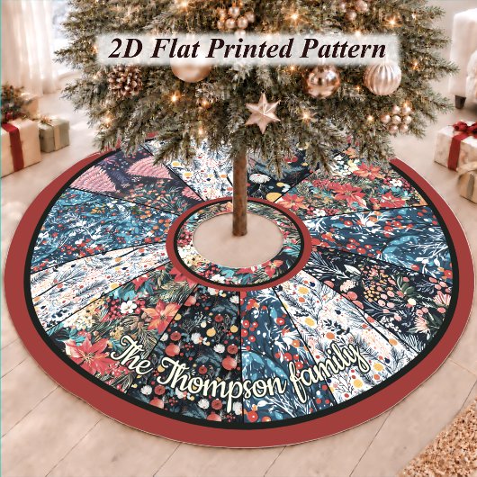 Chique Kleurrijke Patchwork Bloem Kerstboom Rok