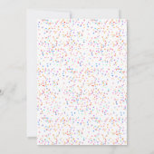 Chique Kleurrijke Regenboog Confetti Bruiloft Kaart (Achterkant)