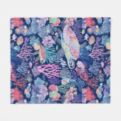 Chique kleurrijke schildpad fleece deken (Voorkant (Horizontaal))