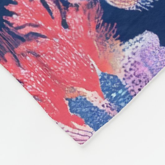 Chique kleurrijke schildpad fleece deken (Hoek)