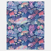 Chique kleurrijke schildpad fleece deken (Voorkant)