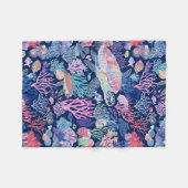 Chique kleurrijke schildpad fleece deken (Voorkant (Horizontaal))