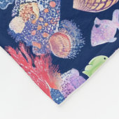 Chique kleurrijke schildpad fleece deken (Hoek)