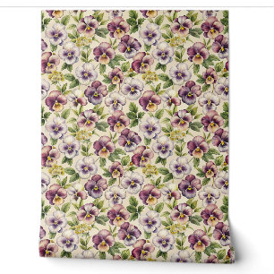 Chique kleurrijke viooltjes bloemen paarse bloemen behang