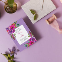 Chique Kleurrijke Waterverf Bloemen Zomer Bruiloft