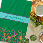 Chique kleurrijke Wildflower Custom Quote Stijlvol Theedoek<br><div class="desc">Chique gepersonaliseerde bloemmotief Moderne keukenhanddoek. Deze kleurrijke keukenhanddoeken zijn perfect om een pop kleur aan uw keuken toe te voegen. Combineer het met een fles wijn en het maakt een geweldig persoonlijk cadeau voor vrienden, familie, collega's, buren, enz. Het aangepaste gebied kan worden gewijzigd in een naam of een leuke...</div>