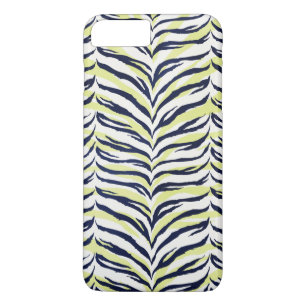 Chique kleurrijke zwarte en gele zebraprint monogr 	iPhone 8/7 plus hoesje
