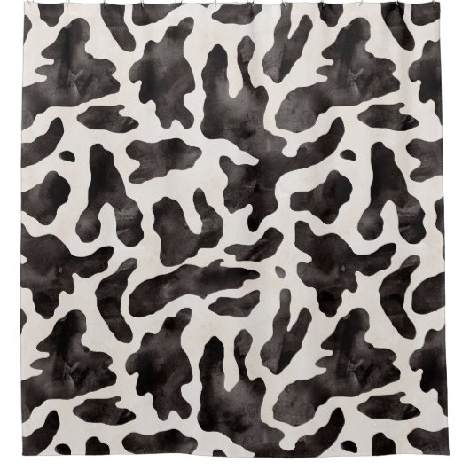 Chique Koe Print Douchegordijn (Voorkant)