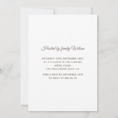 Chique koele glanzende gouden jurk tiara sweet 16 kaart (Achterkant)