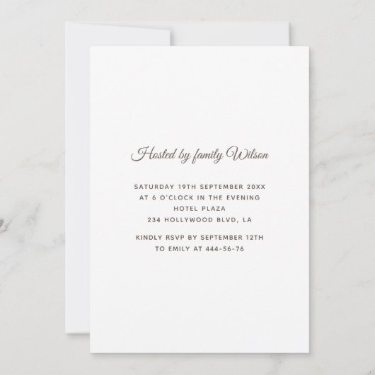 Chique koele glanzende gouden jurk tiara sweet 16 kaart (Achterkant)