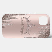 Chique Koele Glitter Kroon Druppel Case-Mate iPhone Case (Achterkant (horizontaal))
