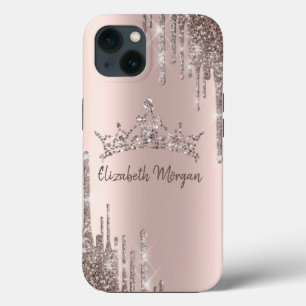 Chique Koele Glitter Kroon Druppel Case-Mate iPhone Case