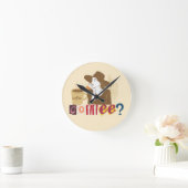 Chique Koffieliefhebber Retro Wandklok (Huis)