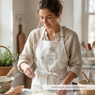 Chique Kokette Bloemig Beste Chef Ooit Cadeau MH26 Lang Schort