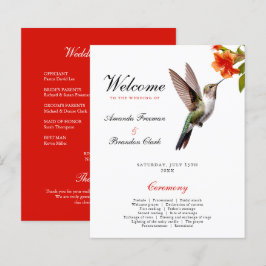 Chique Kolibrie en Oranje Bloem Bruiloft