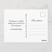 Chique koningsblauw zilver glitter Kerstmis Nieuwj Briefkaart (Achterkant)