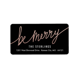 Chique koperen Folie kerst retour adres labels