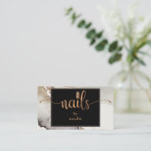 Chique koperen & zwarte spijker technicus Visiteka Visitekaartje (Staand voorkant)