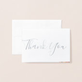 Chique koraal bloemenbruiloft foto dank u kaart (Voorkant met envelop)